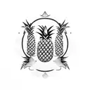 Pineapple tattoo design idea