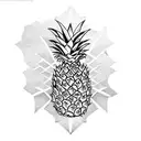 Pineapple tattoo design idea