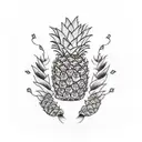 Pineapple tattoo design idea