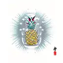 Pineapple tattoo design idea