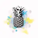 Pineapple tattoo design idea
