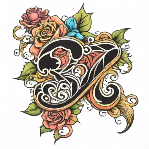 jojo's 30th in fancy writing tattoo design idea