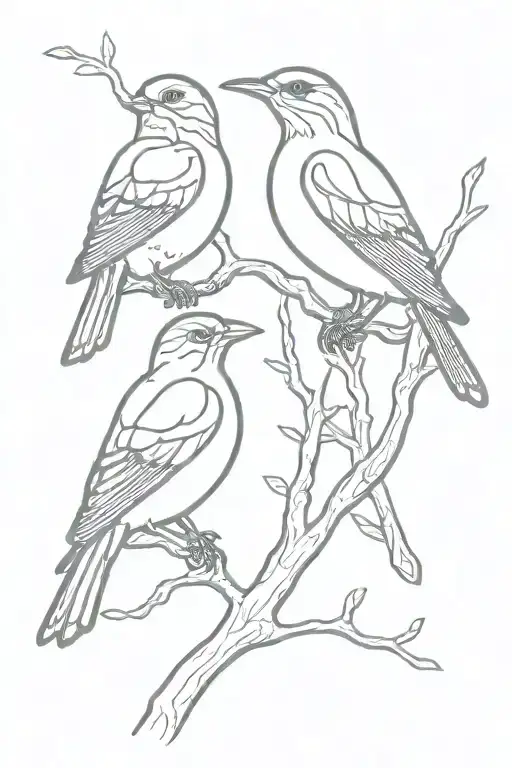 sturgill Simpson two birds on branch representing tattoo design idea
