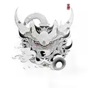 shogun with animal tattoo design idea