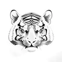 tiger face tattoo design idea