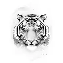 tiger face tattoo design idea