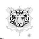 tiger face tattoo design idea