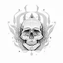 Skull tattoo design idea
