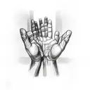 praying hands  tattoo design idea