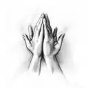 praying hands  tattoo design idea