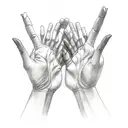 praying hands  tattoo design idea