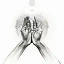 praying hands  tattoo design idea