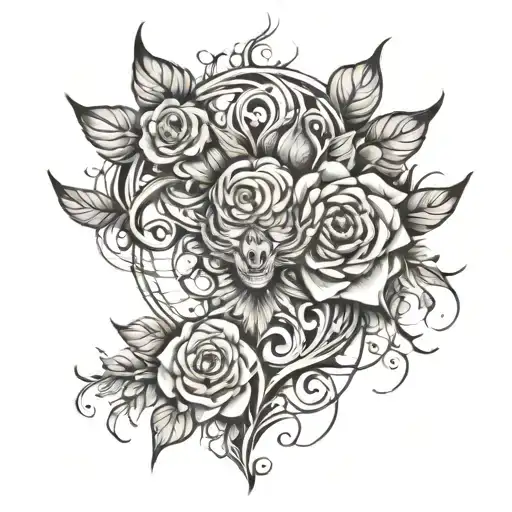 Create a tattoo design that symbolizes the complex emotions of pain, the need for a mother, loneliness, the struggle of  tattoo design idea