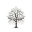 Tree growing out of crack in concrete tattoo design idea