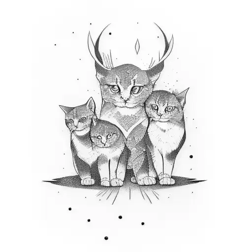 matching sibling tattoo with 3 siblings tattoo design idea