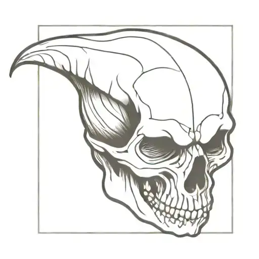 black mamba with skull tattoo design idea