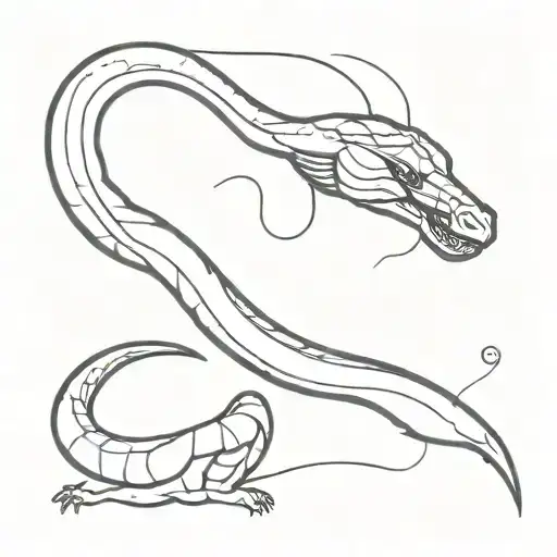 black mamba tattoo design idea