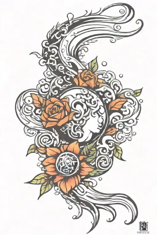 earth wind water fire  tattoo design idea