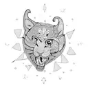 Trash polka tattoo design idea