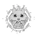 Trash polka tattoo design idea