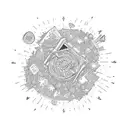 Trash polka tattoo design idea