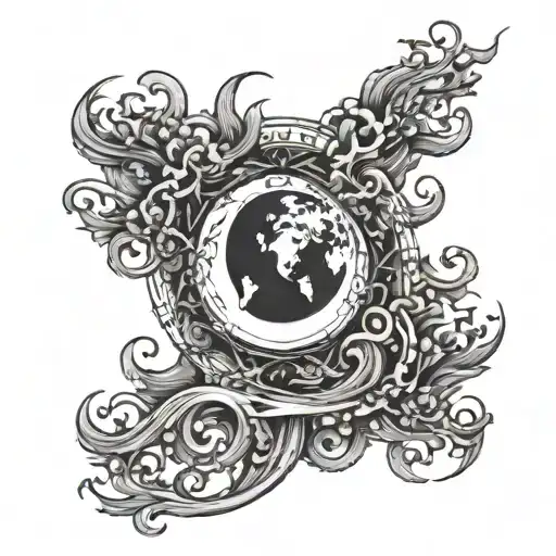 earth wind fire water tattoo design idea