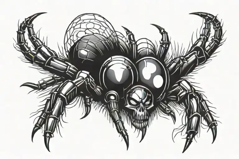 black widow tattoo design idea