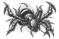 black widow tattoo design idea