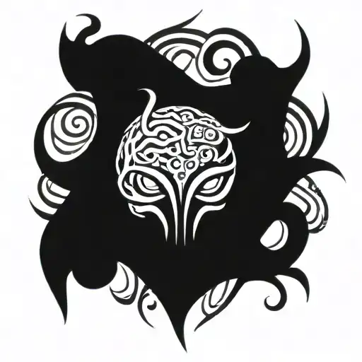 An infinite symbolo made of snakes surrounding eyes tattoo design idea