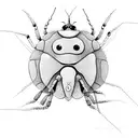 a spider ladybug and ant  tattoo design idea