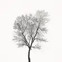silhouette of leafless tree that looks like a hand tattoo design idea