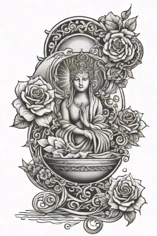 god grant me the serenity tattoo design idea