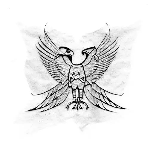 horus papyrus tattoo design idea