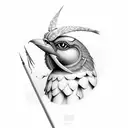 horus papyrus tattoo design idea