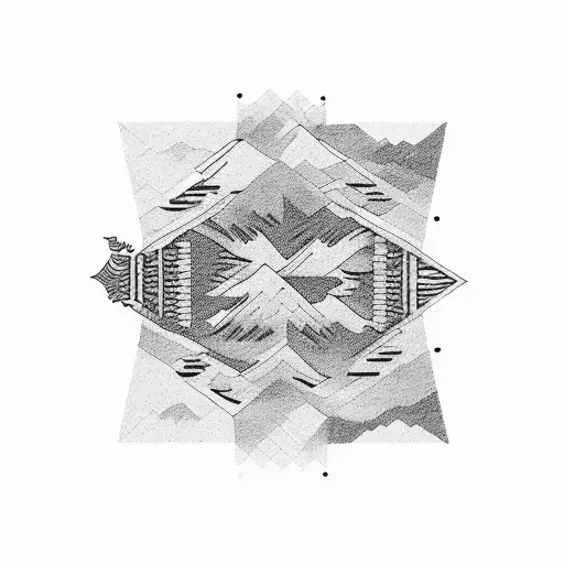 Nepal himalayas tattoo design idea