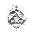 Nepal himalayas tattoo design idea