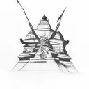 Nepal himalayas tattoo design idea