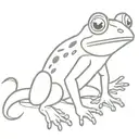 Dino frog tattoo design idea