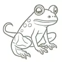 Dino frog tattoo design idea