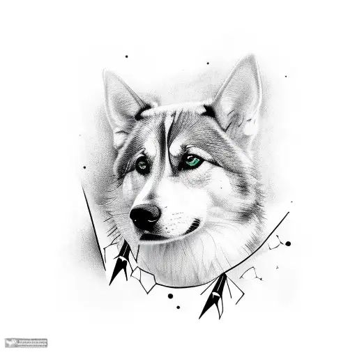 Arrow with dog paw at the end tattoo design idea