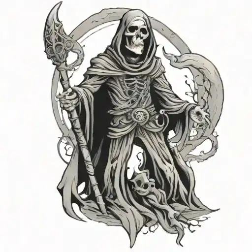 charon the loving grim reaper tattoo design idea