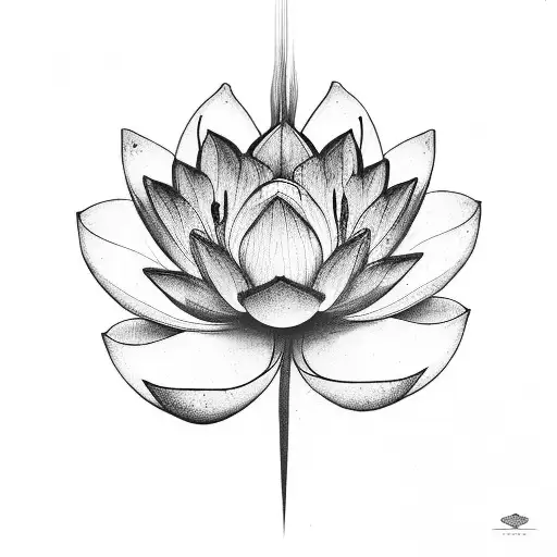 lotus flower growing out of a human heart roots are veins tattoo design idea