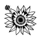 bouquet of sunflowers tattoo design idea