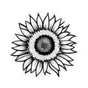bouquet of sunflowers tattoo design idea