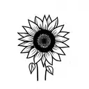 two Sunflowers tattoo design idea
