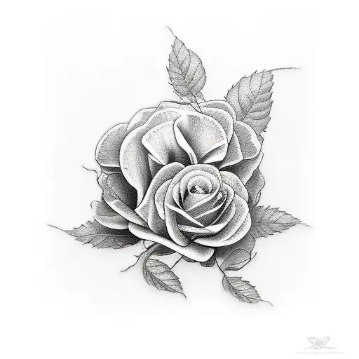 Rosehip anatomy tattoo design idea