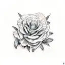 Rosehip anatomy tattoo design idea