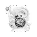 stopwatch, JJ, checkerboard tattoo design idea