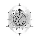 time, karma and travel  tattoo design idea