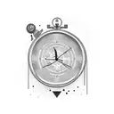time, karma and travel  tattoo design idea